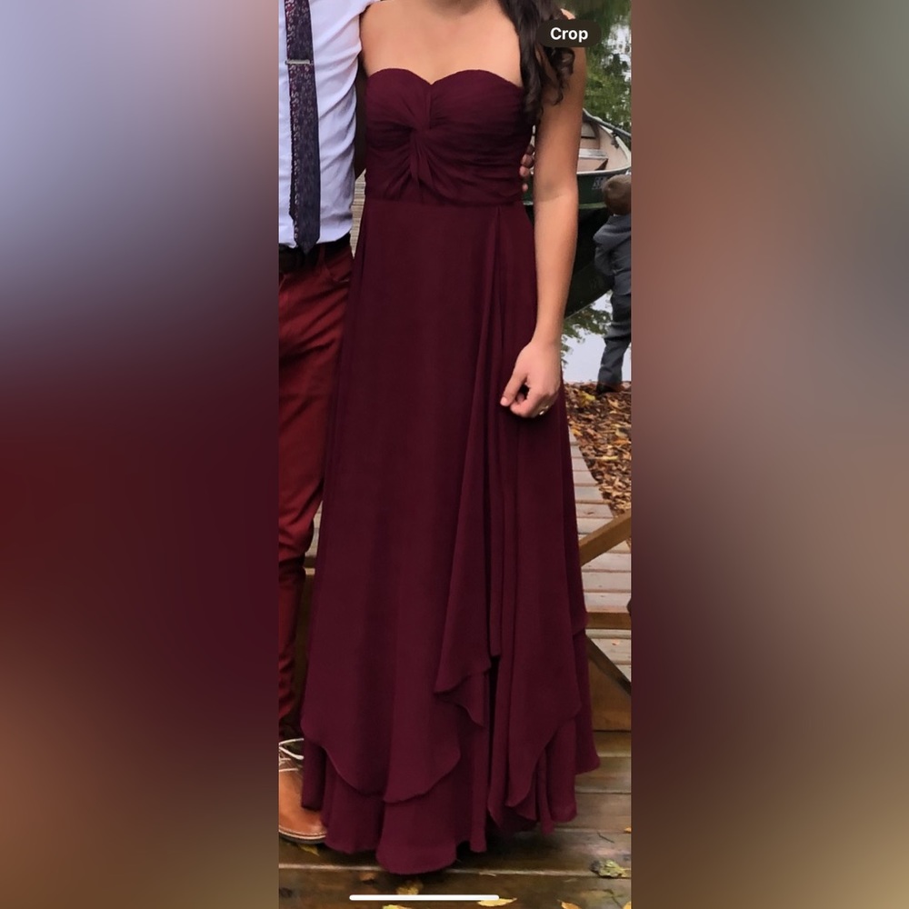 Azazie Ginette Cabernet Dress